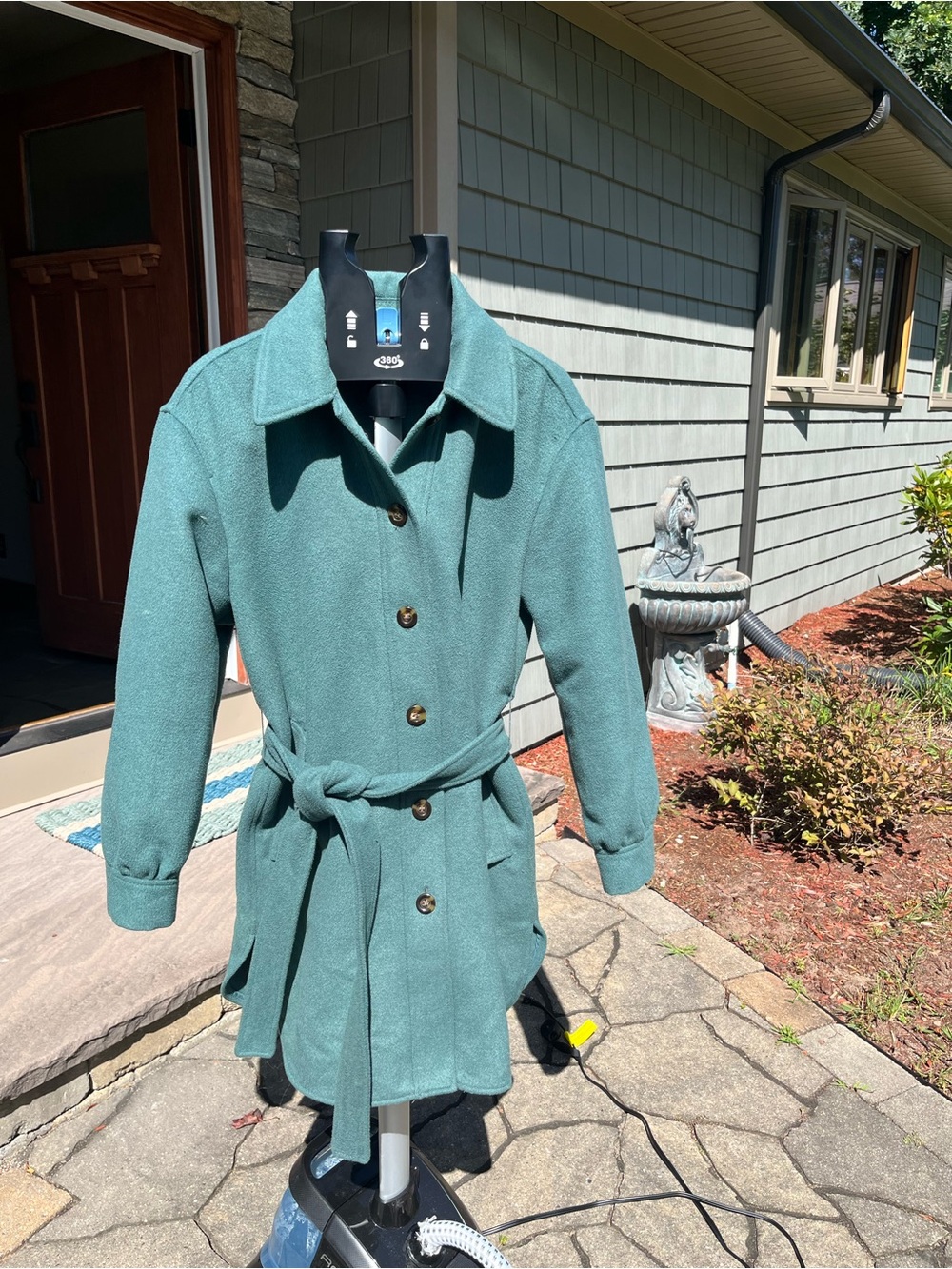 Ann Taylor Teal Belted Trench Coat
